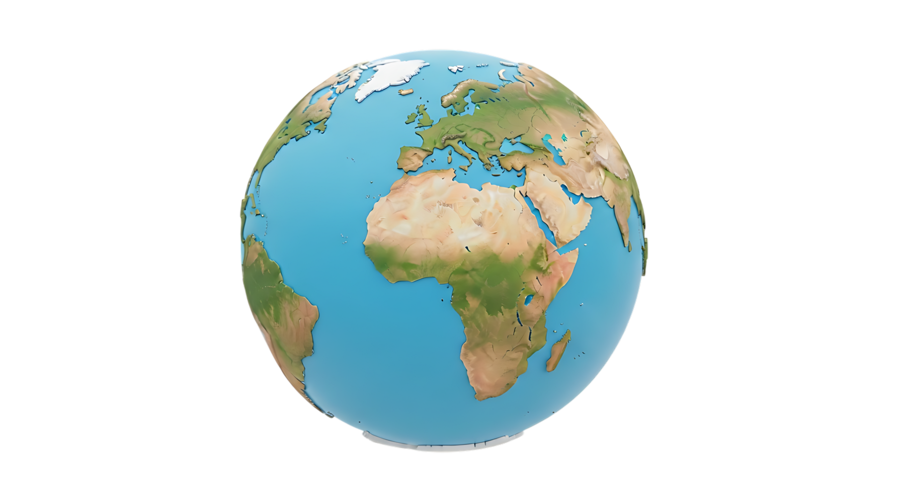 A globe with a blue and green earth on it png