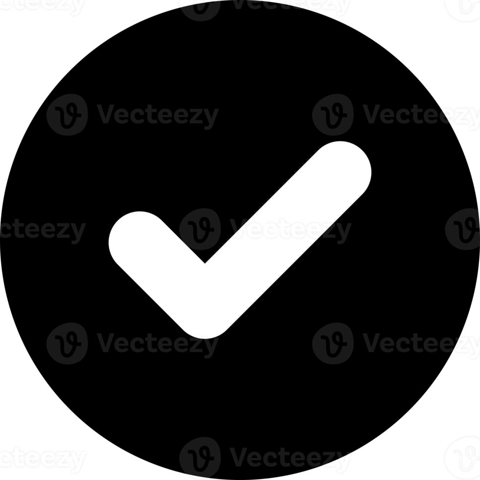 Checkmark circle black icon png