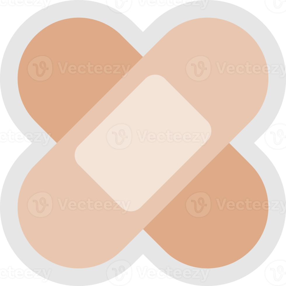 Brown cross adhesive plaster bandage icon png