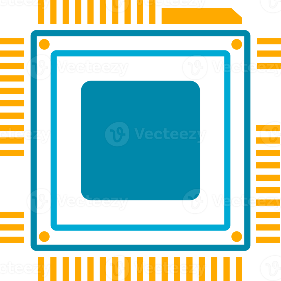 Blue chip intelligence CPU processor technology png