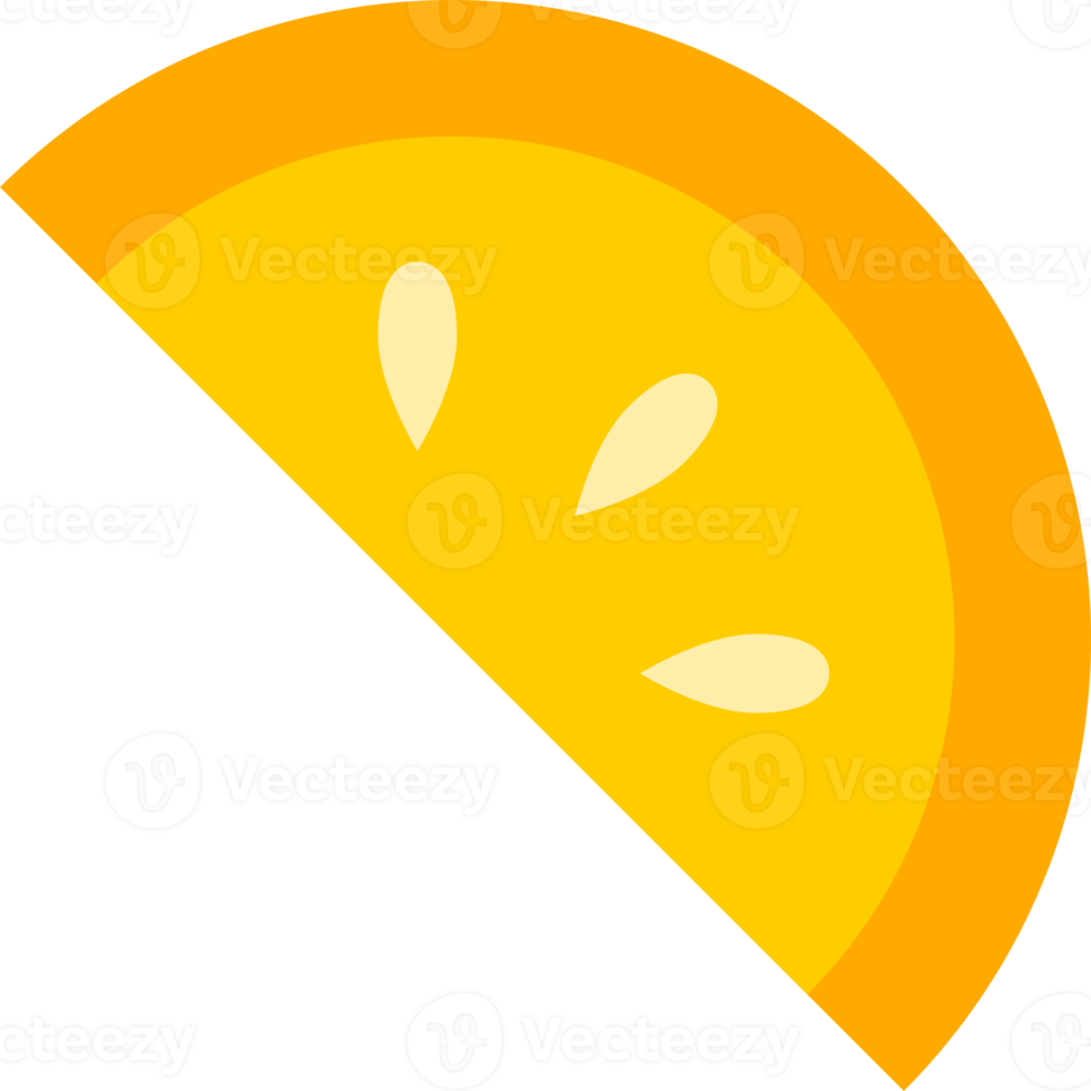 Yellow slice lemon icon png