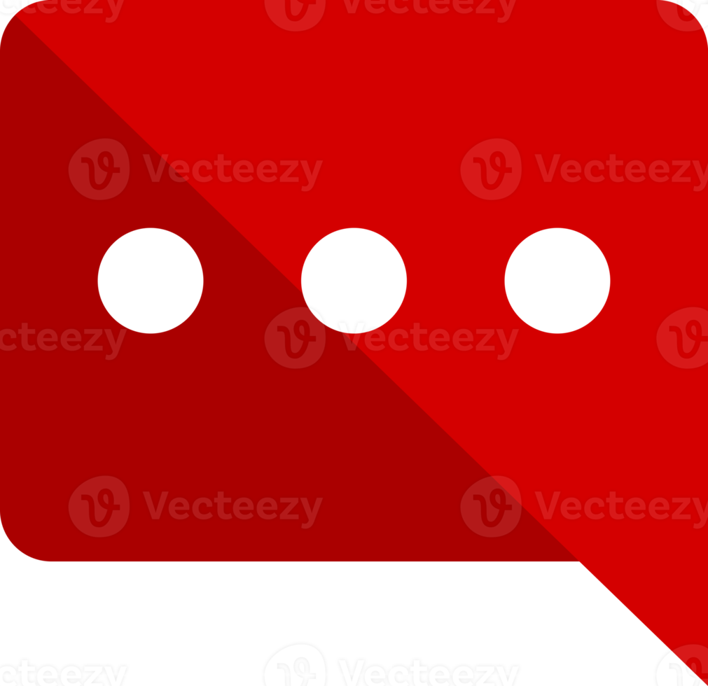 Red bubble message social media chat png