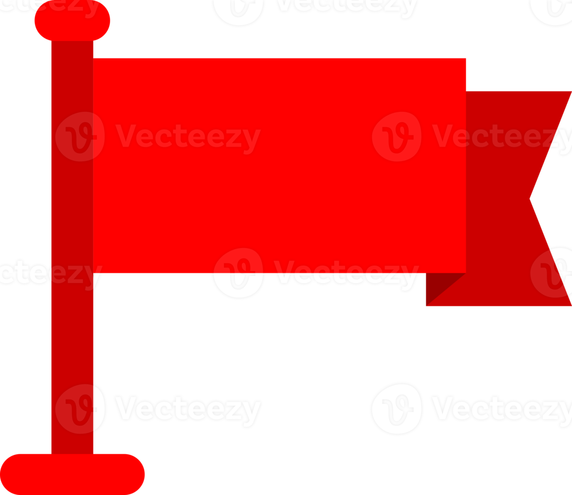 Red pole flag icon png