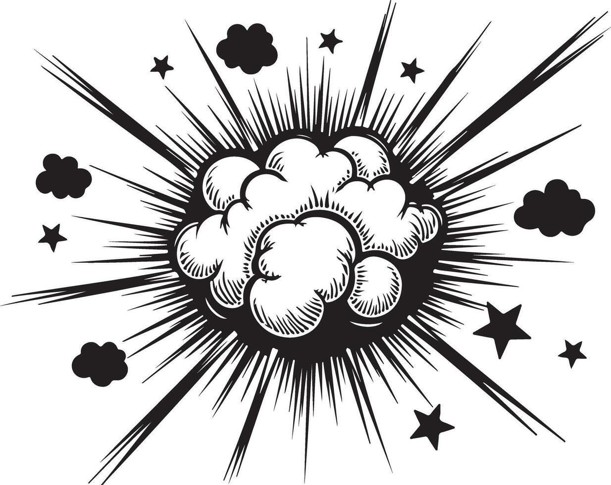 Comic book style explosion vector
