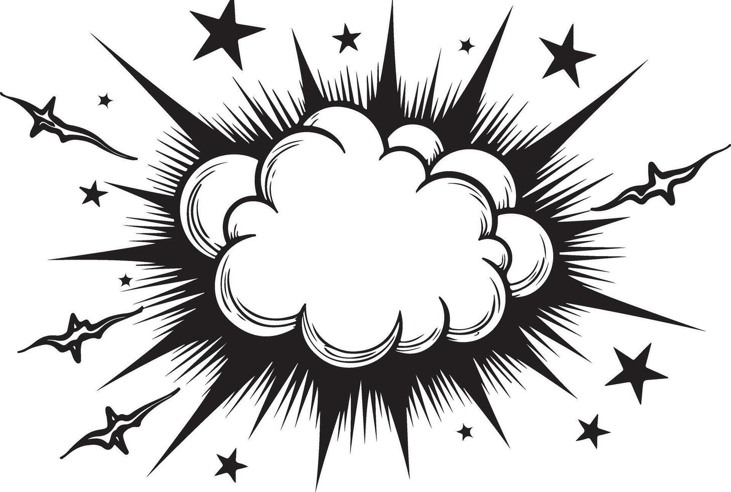 Comic book explosion vector