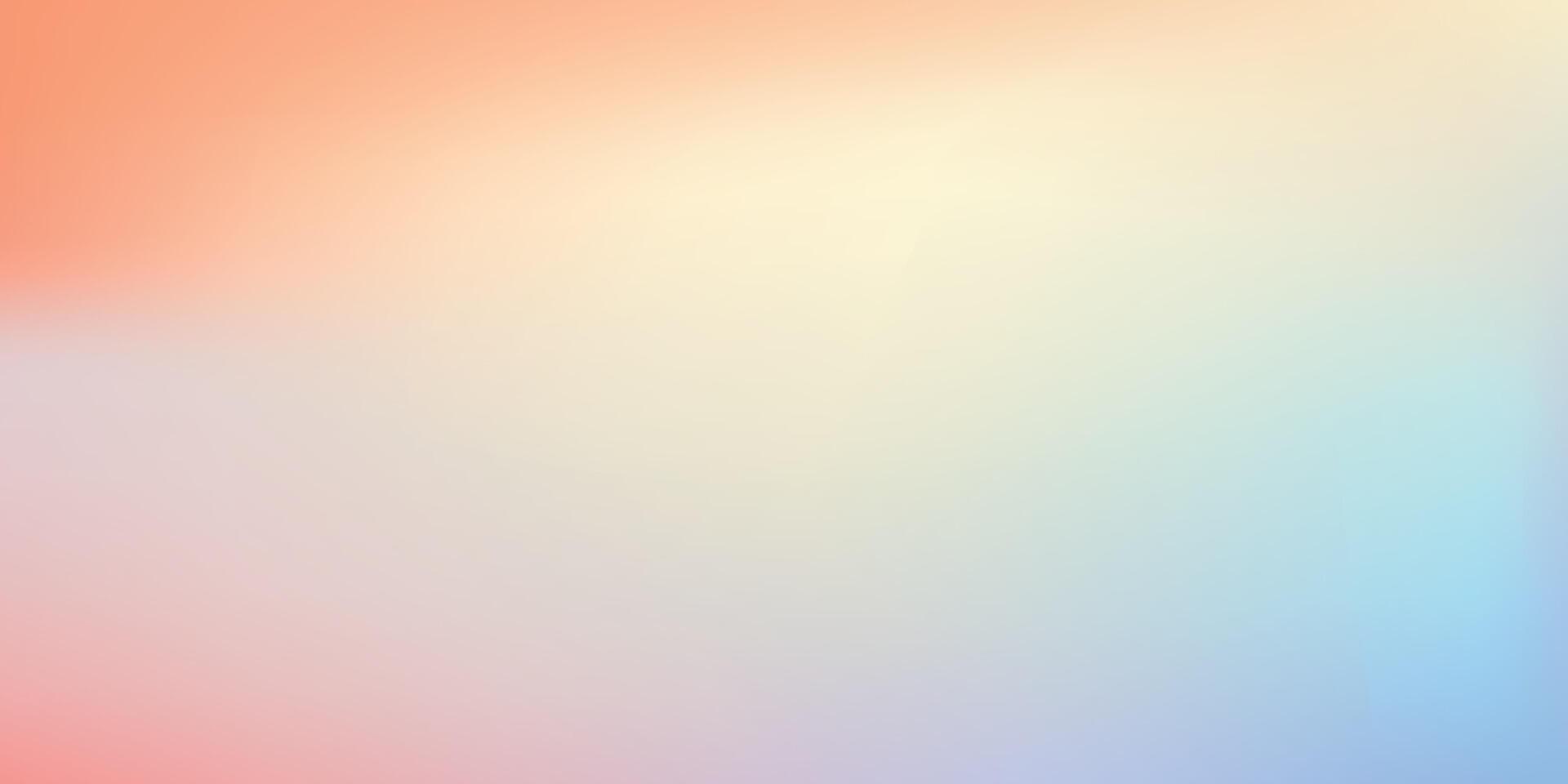 Serene Pastel Gradient Background Soft Peach, Cream, and Sky Blue Blend for Calming Digital Design vector