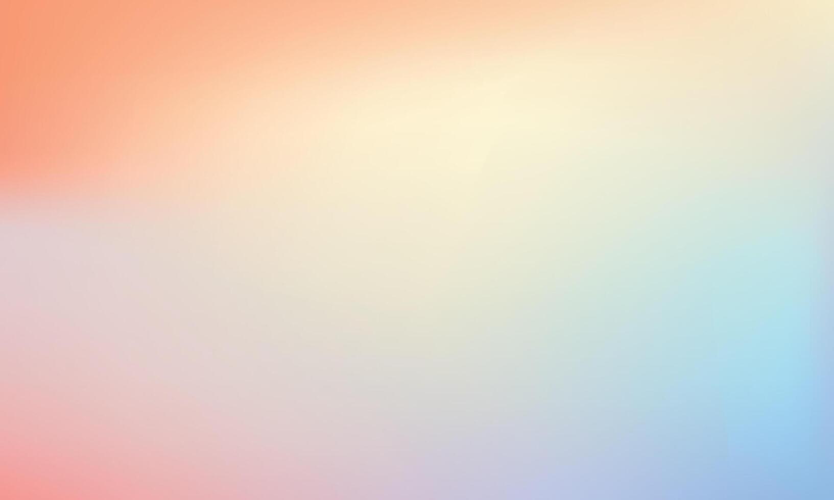 Serene Pastel Color Gradient Background Soft, Dreamy Transition of Peach, Cream, and Sky Blue Hues for Calm and Peaceful Design vector