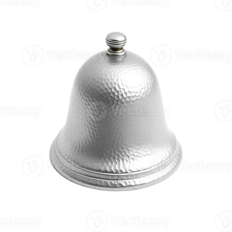 Silver Bell with Hammered Texture png