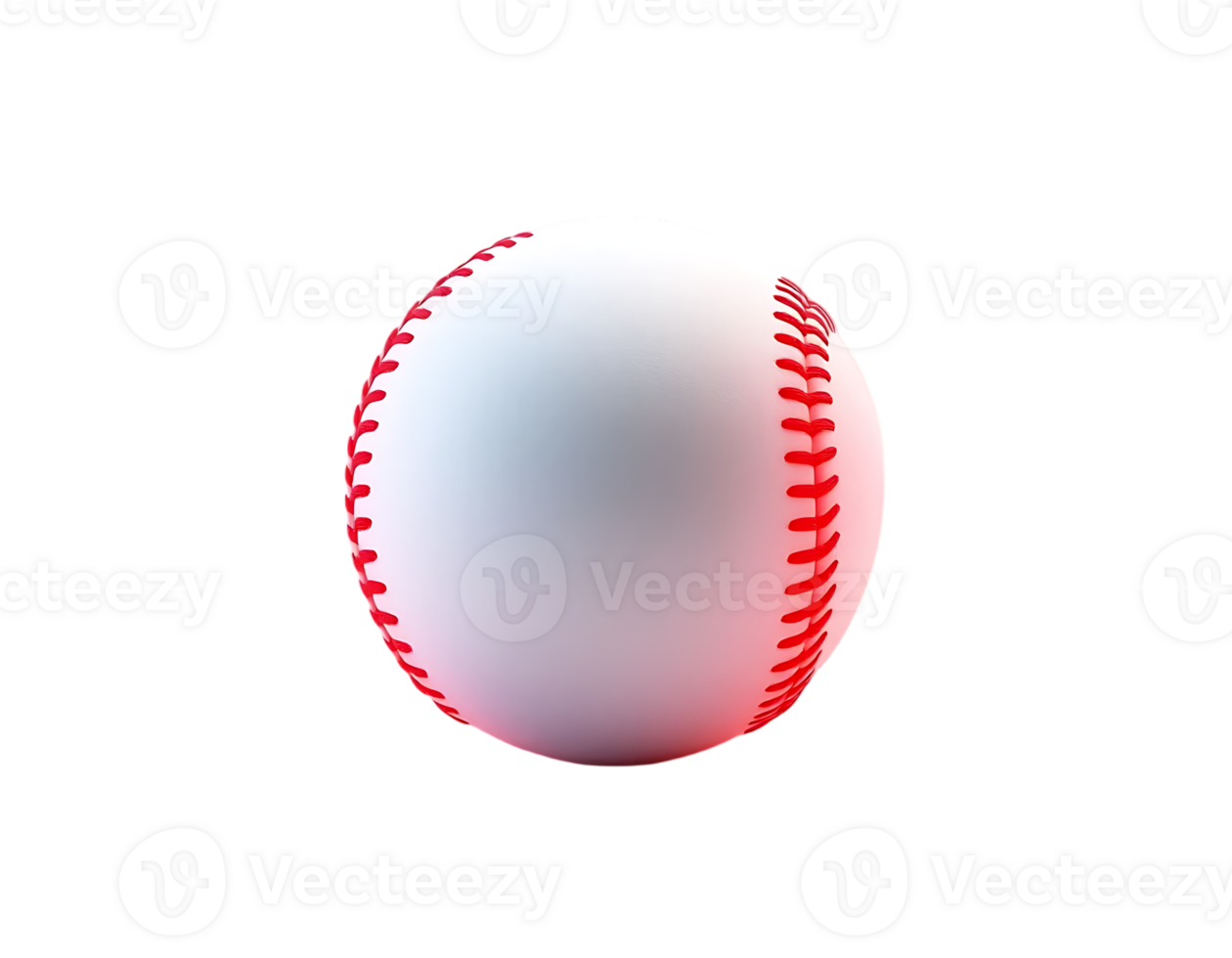A photorealistic 3D render of a baseball against a transparent backdrop png