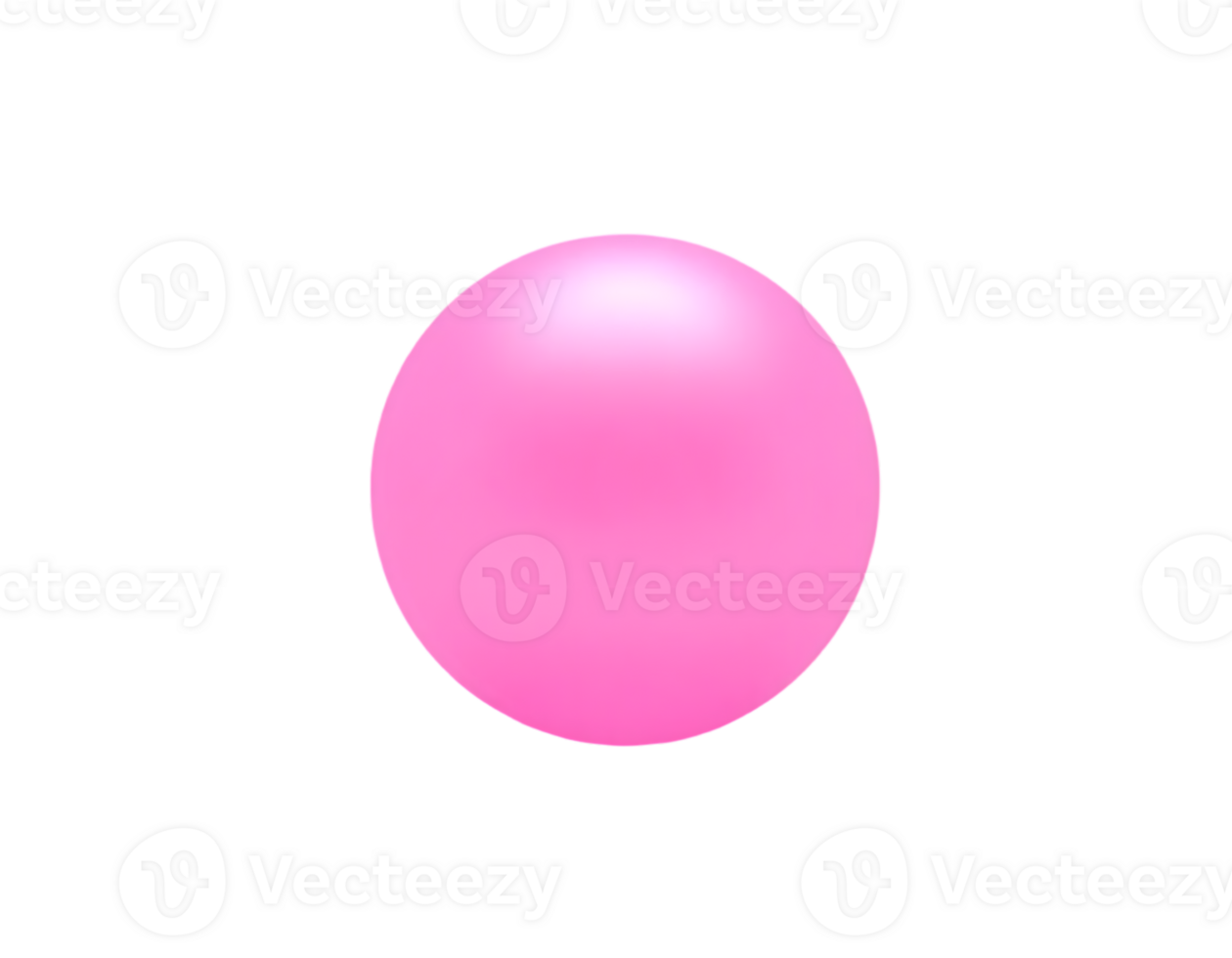 Pink Spherical Orb on Transparent Background png