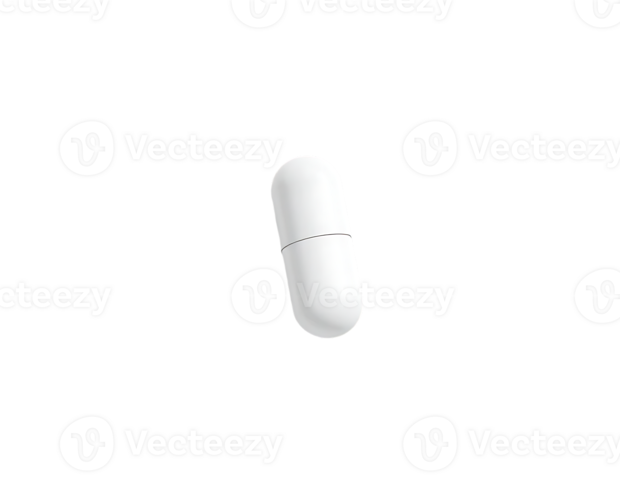 White capsule in a clean, minimalist style for medical purposes png