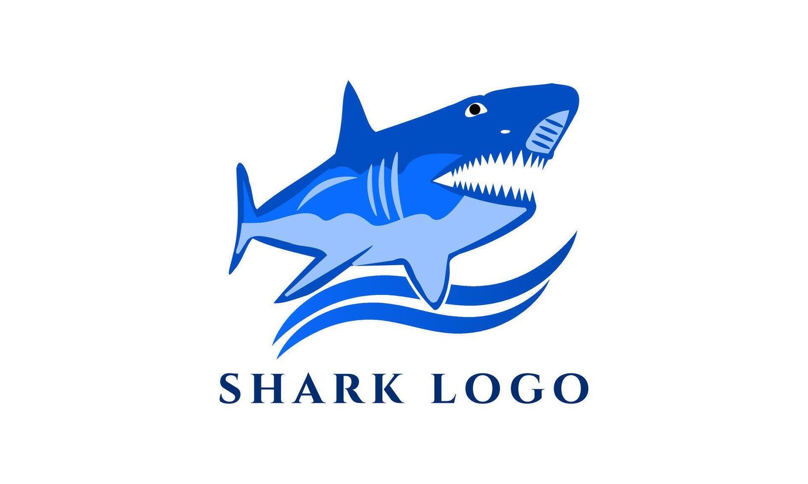 Ocean Wild Predator Shark Logo vector