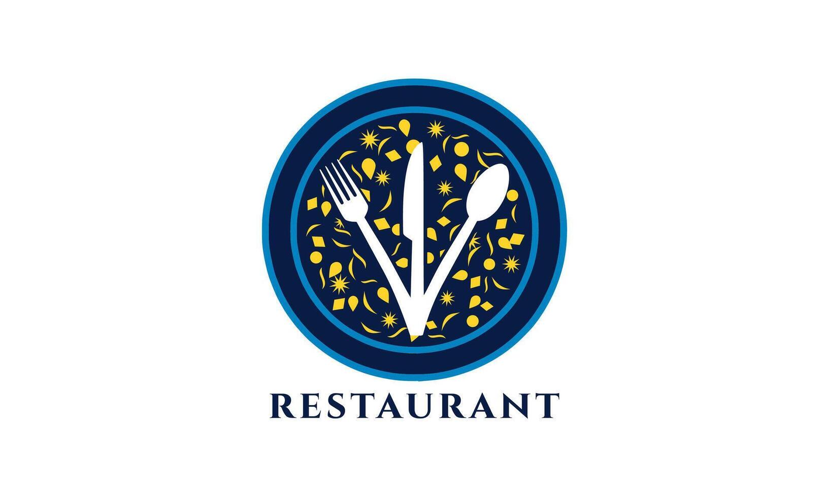 Unique Restaurant Logo Design Template vector