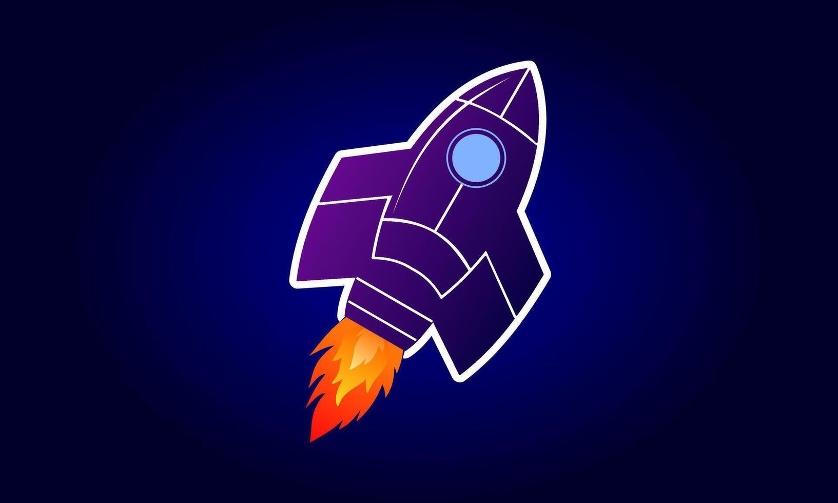 Modern Rocket Custom Design Logo Template vector