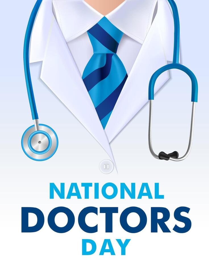National Doctors Day medical banner vector