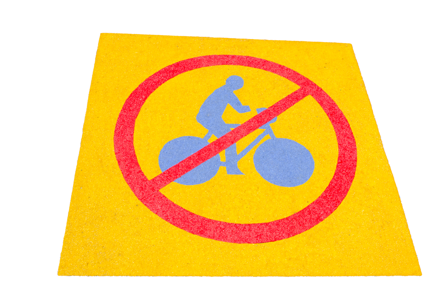Warning sign for no cycling around on this street, warn of hazards or a hazardous condition that is not likely to be life threatening png