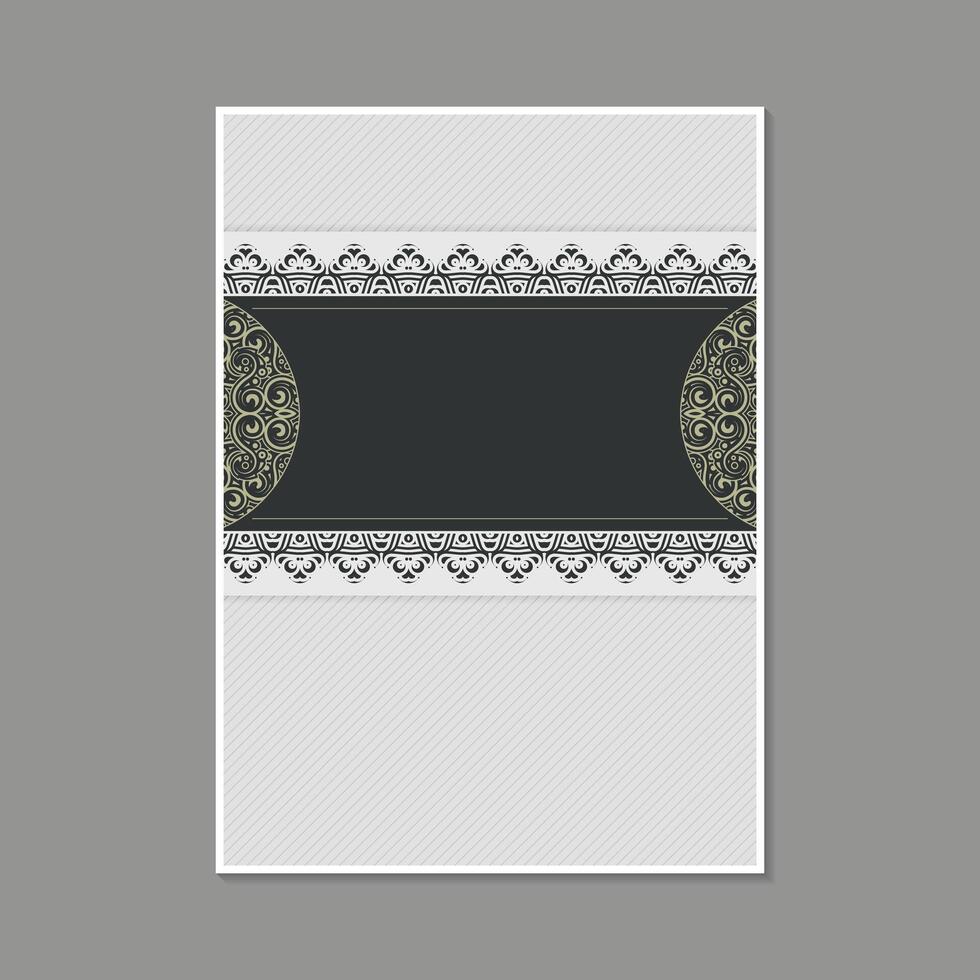 Decorative border art design with patterns vector