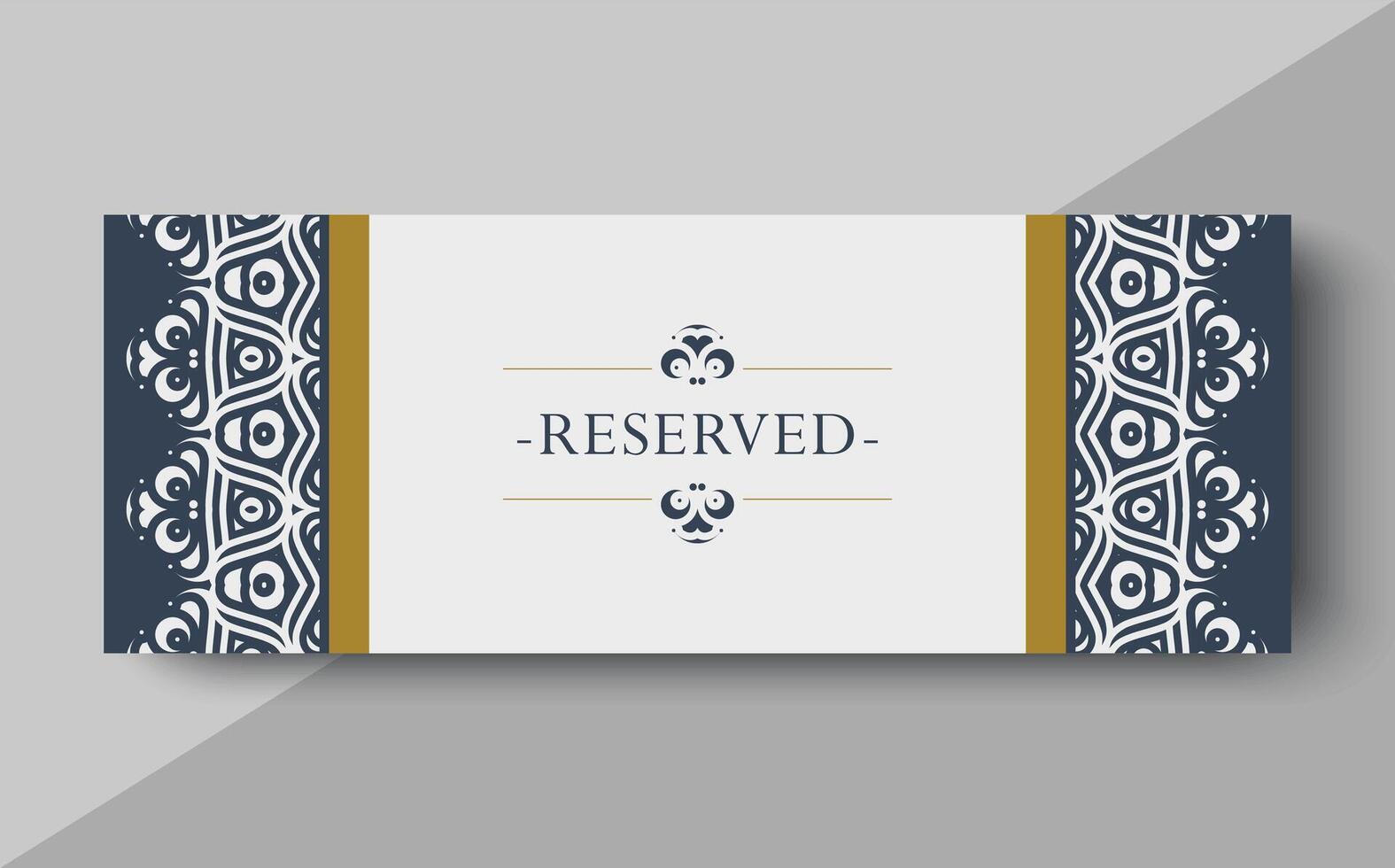 Reserved sign with decorative borders vector