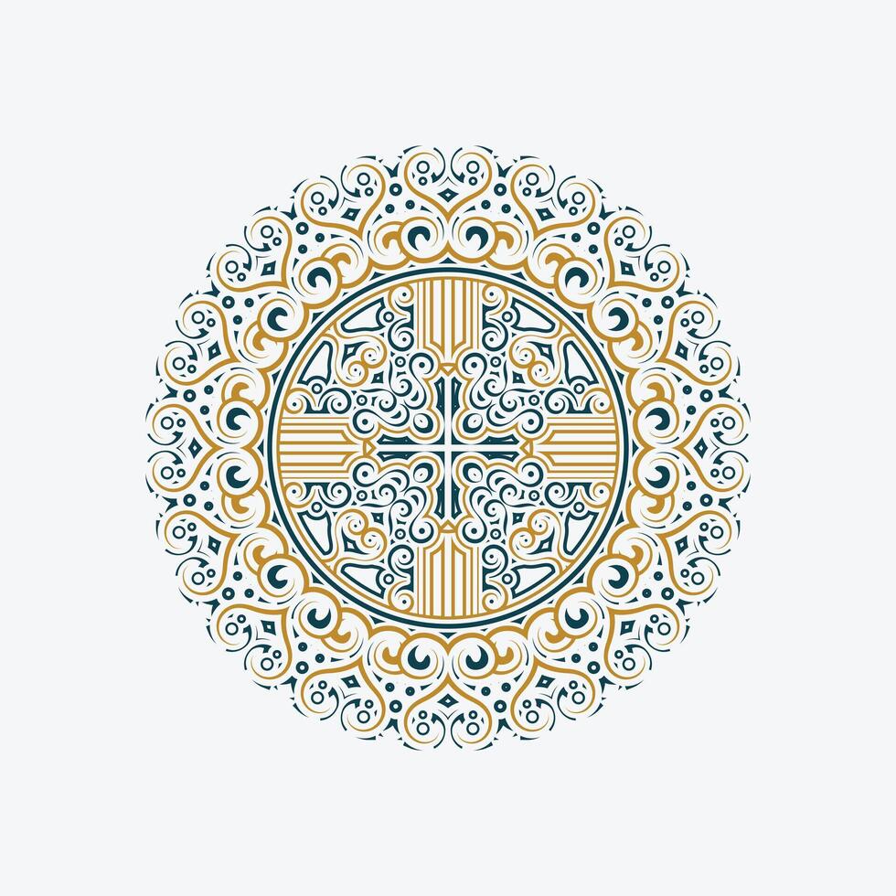 Intricate circular design pattern vector