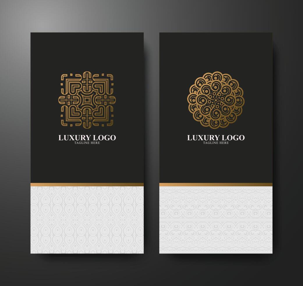 Luxury logo design with gold accents vector
