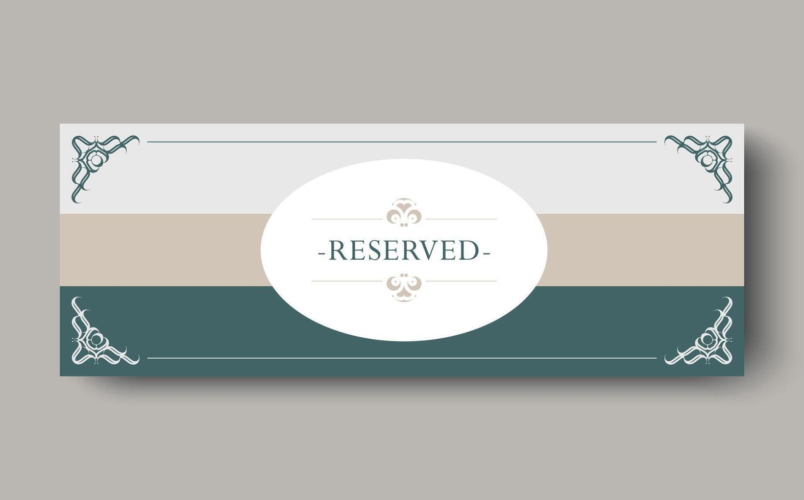 Reserved sign for events and gatherings vector