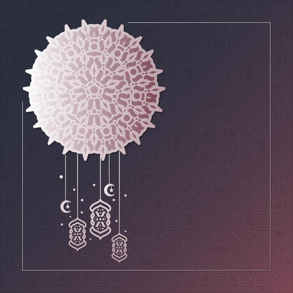 Decorative moon and star design vector