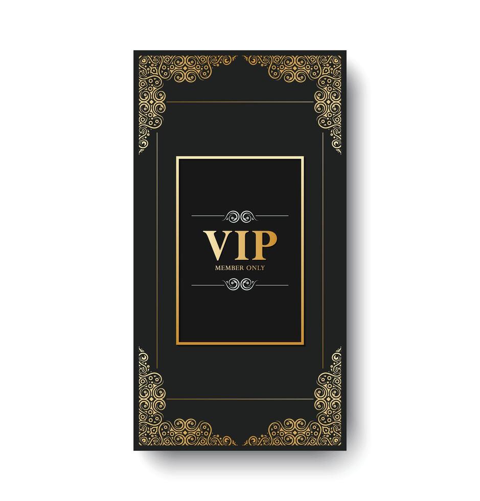VIP membership card design vector