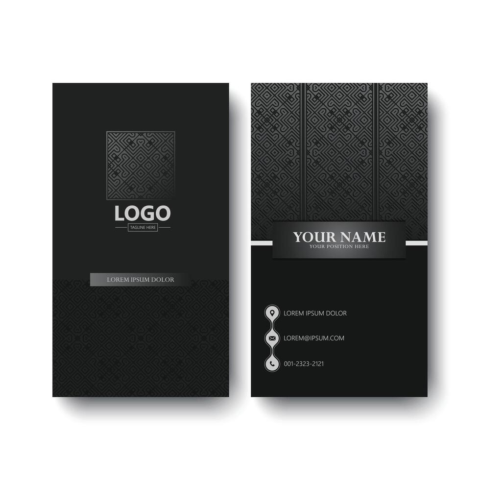 Elegant Geometric Pattern Professional Business Card Template vector