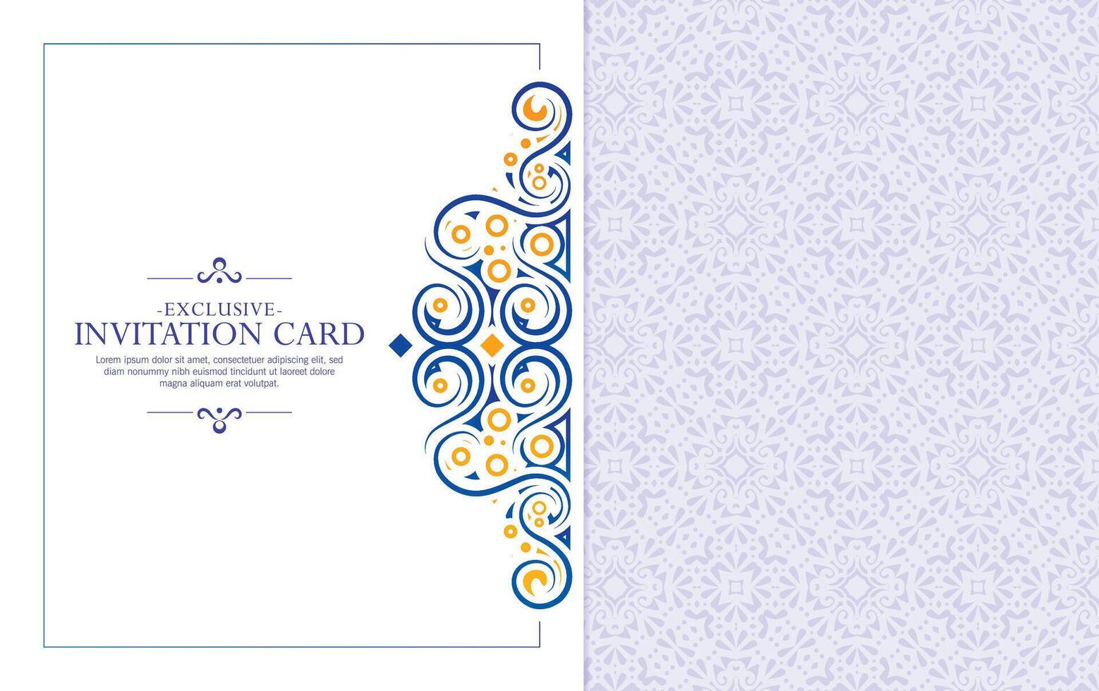 Colorful invitation background style ornamental art pattern vector
