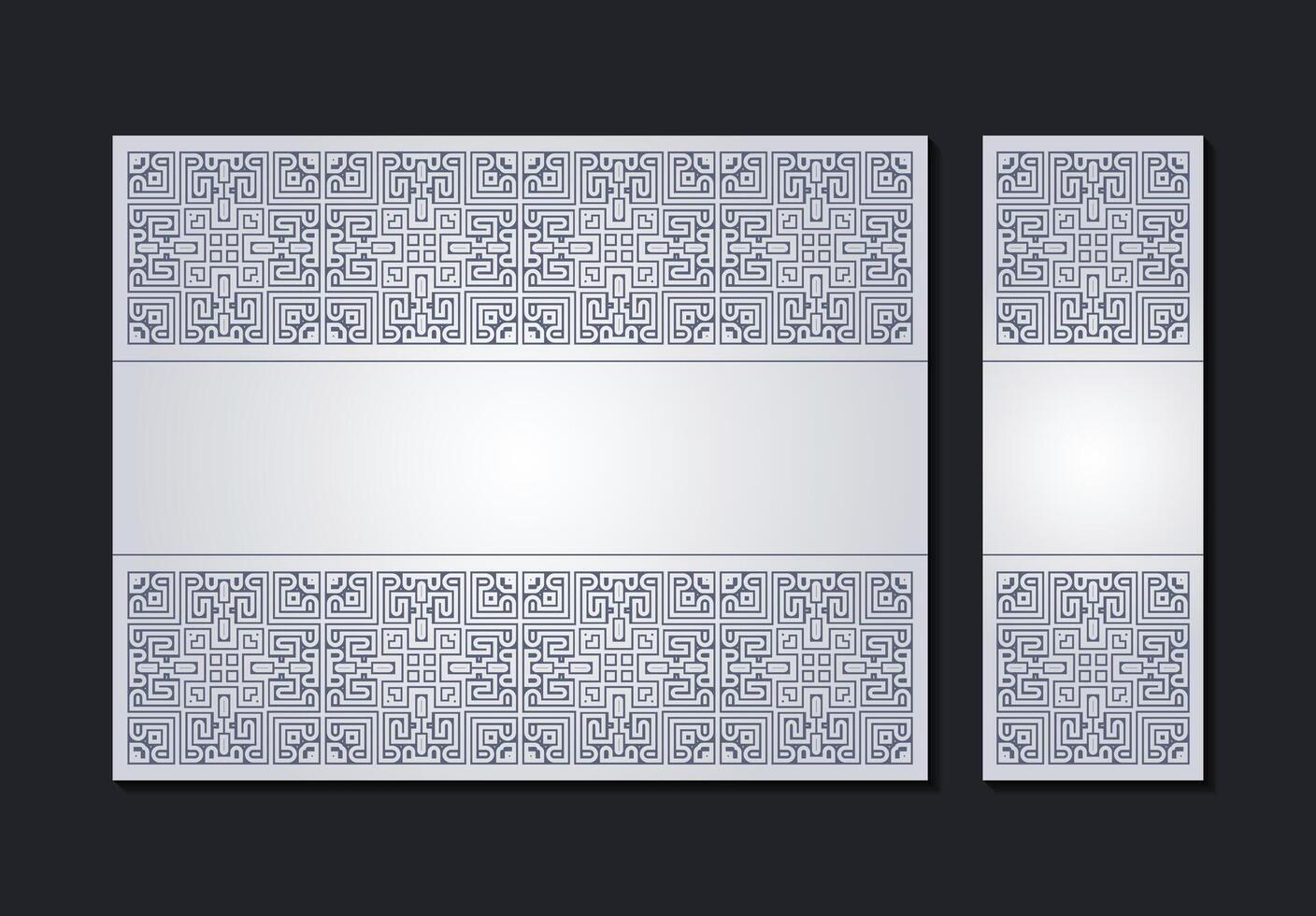 Elegant Geometric Pattern Packaging Box Template in Modern Style Design vector