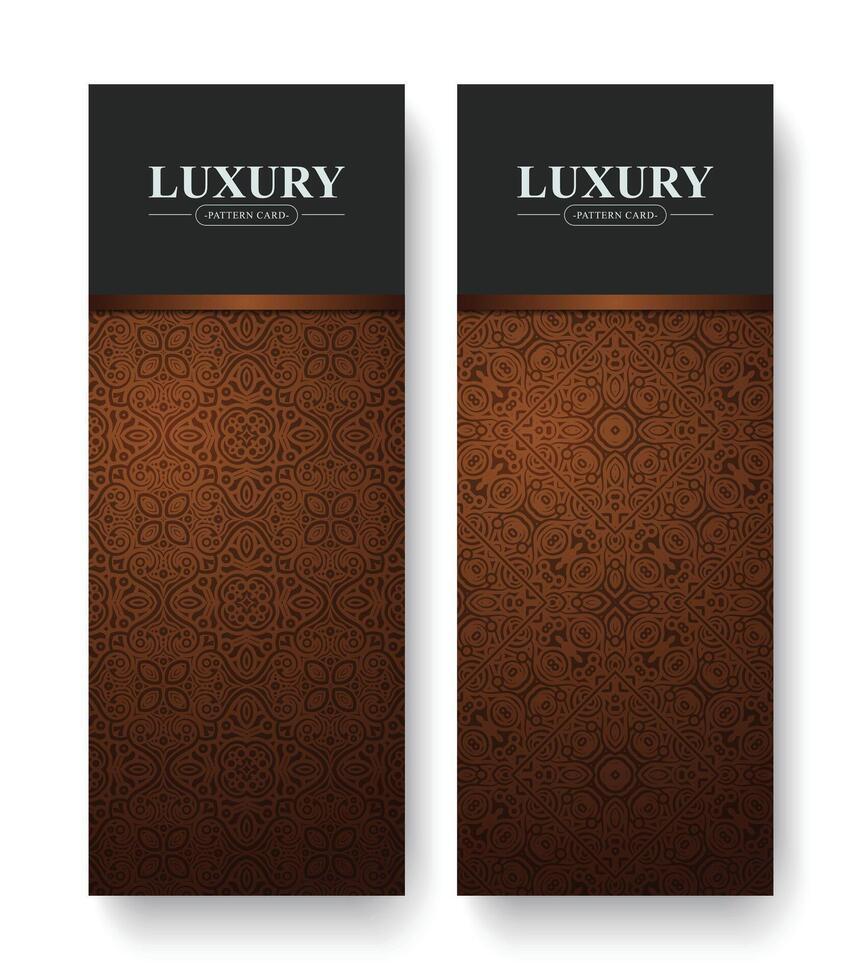 Luxury art ornament pattern style card design vector