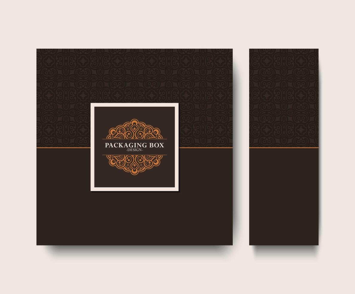 Elegant Ornament Packaging Box design vector