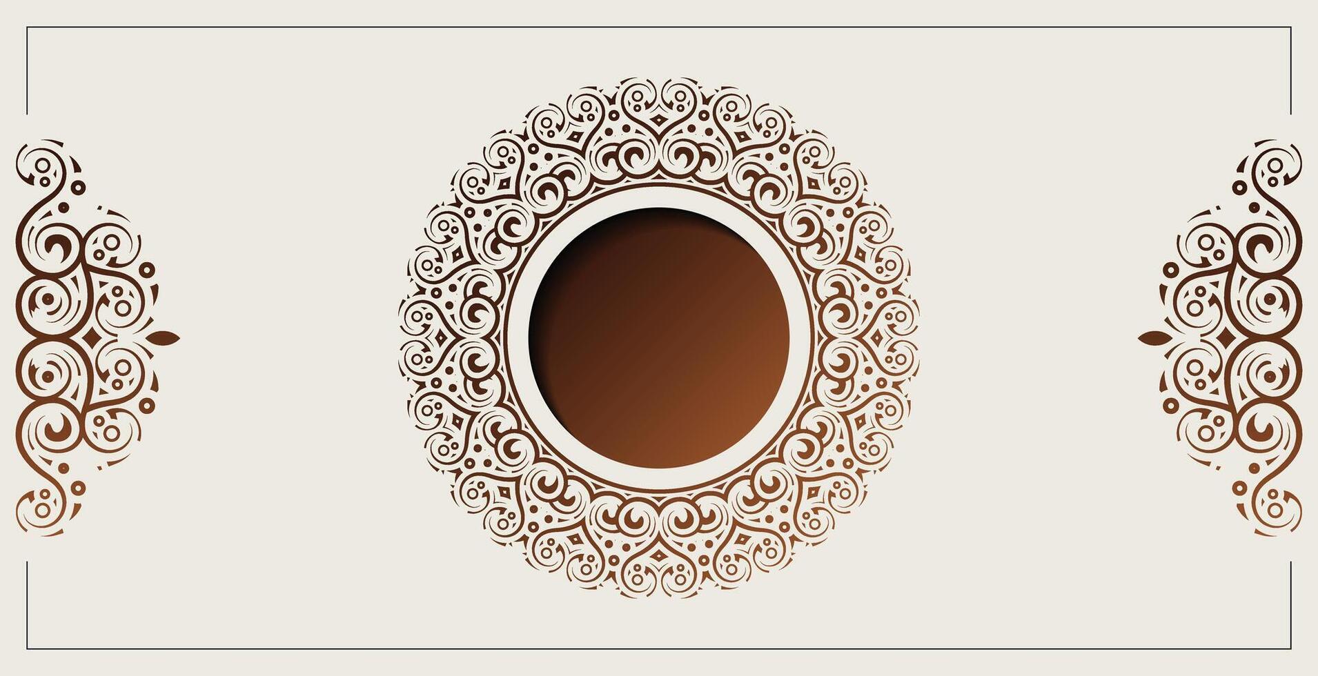 Elegant Decorative Circle Ornament Frame vector