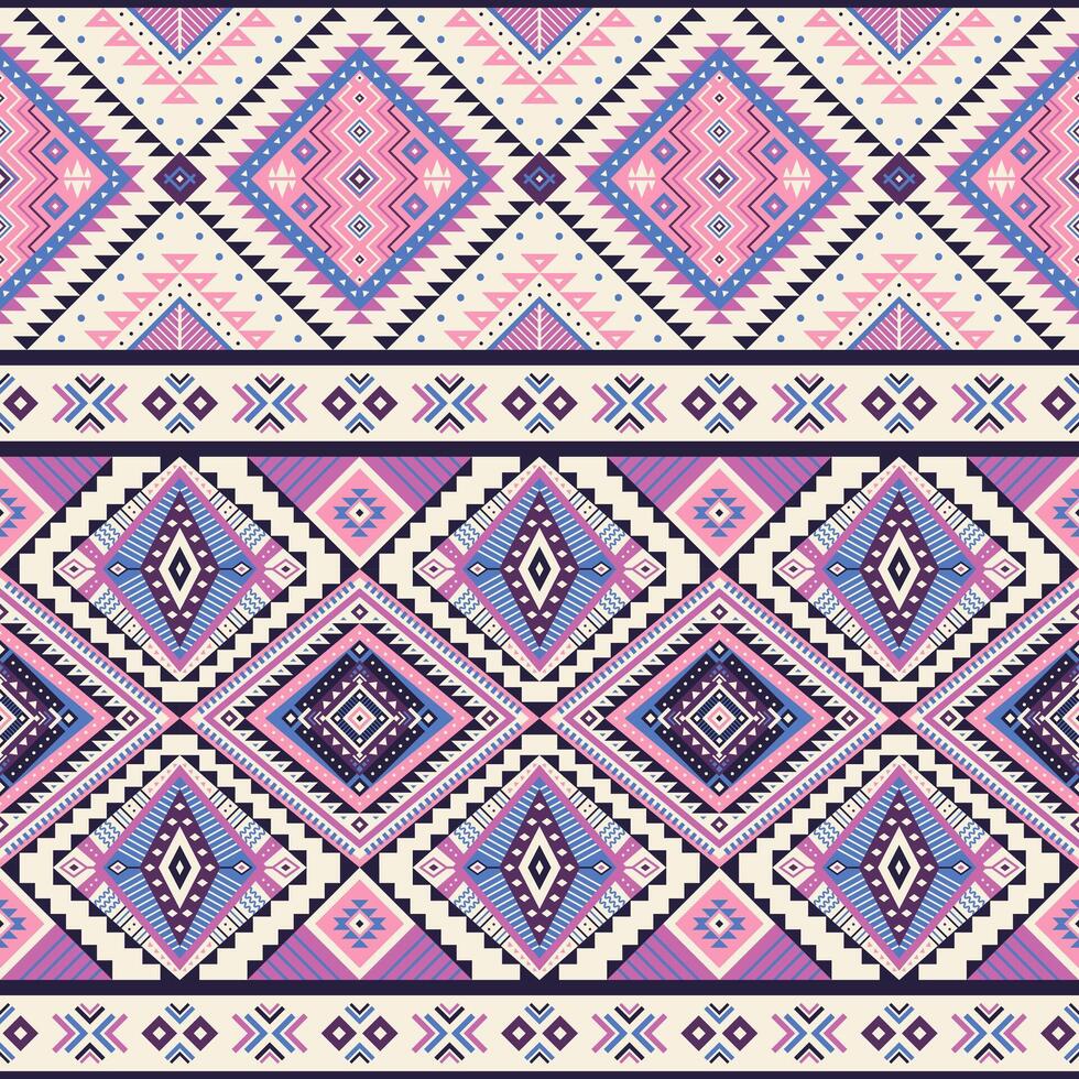 Colorful geometric textile pattern vector