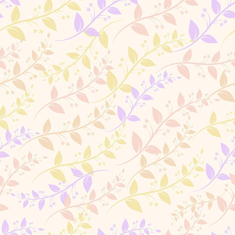 Pastel floral pattern background design vector