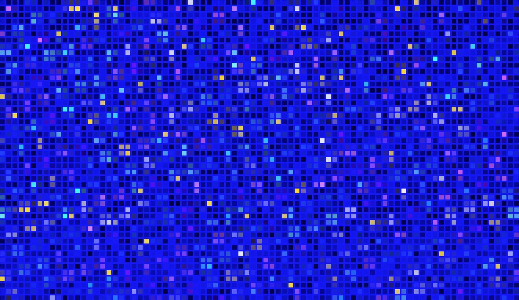 Abstract background with a grid of small, randomly colored squares. vector