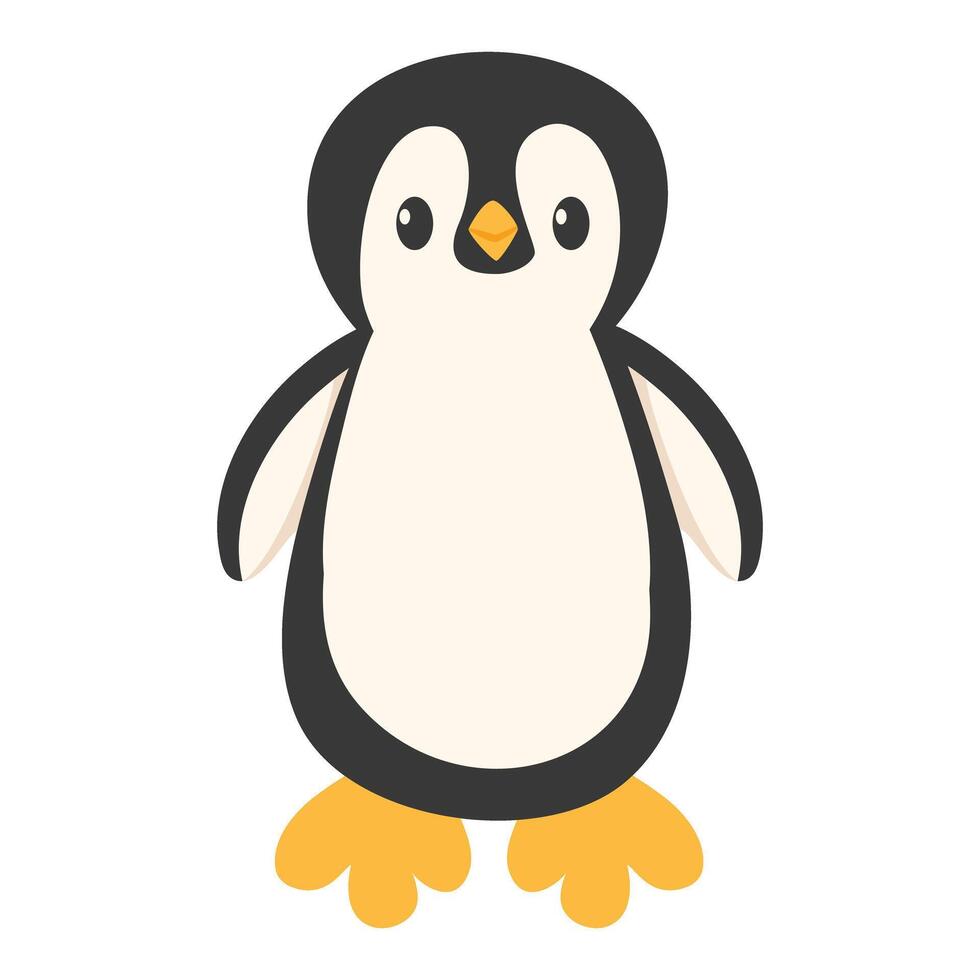 Cute Penguin Illustration, Happy penguin and chicks characters vector