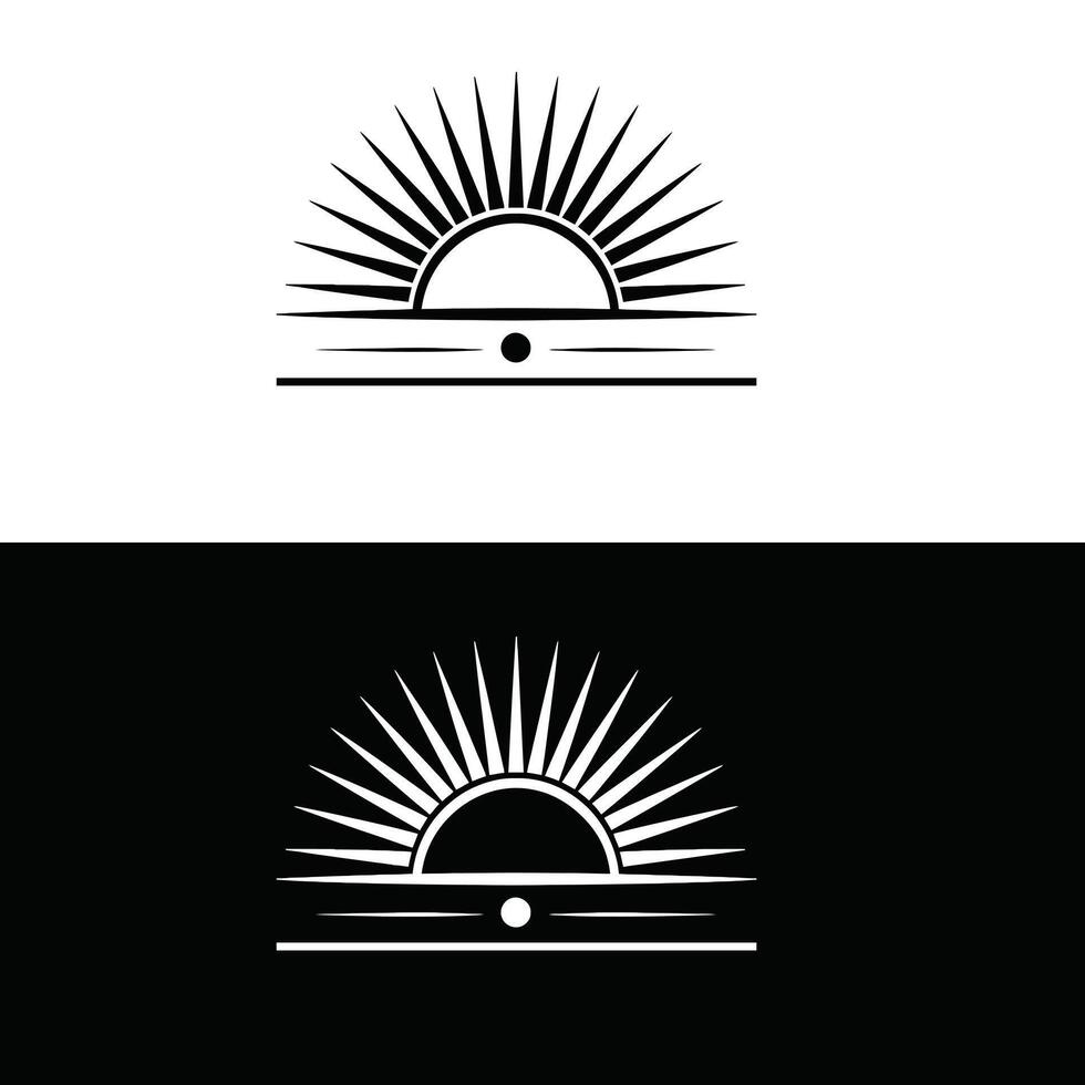 Sunset logo design vector