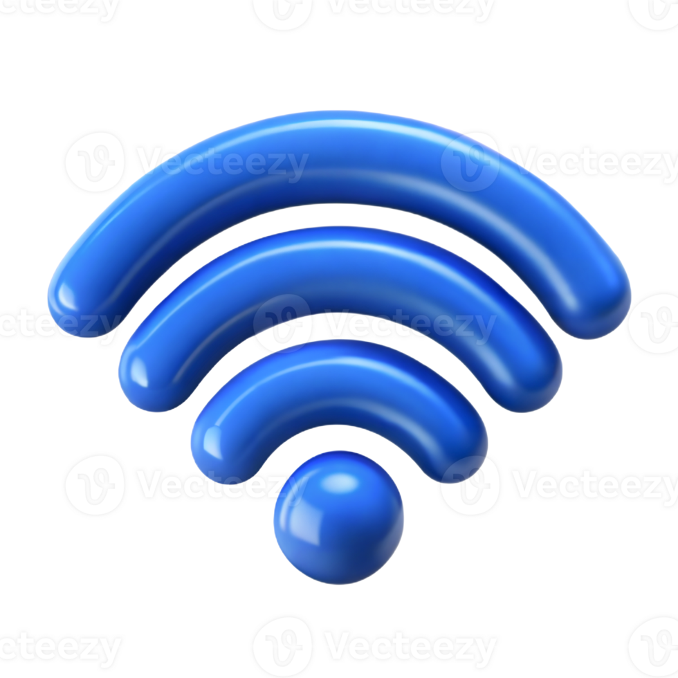 3D Wi-Fi Icon, Connectivity Symbol for Tech and Internet Branding png