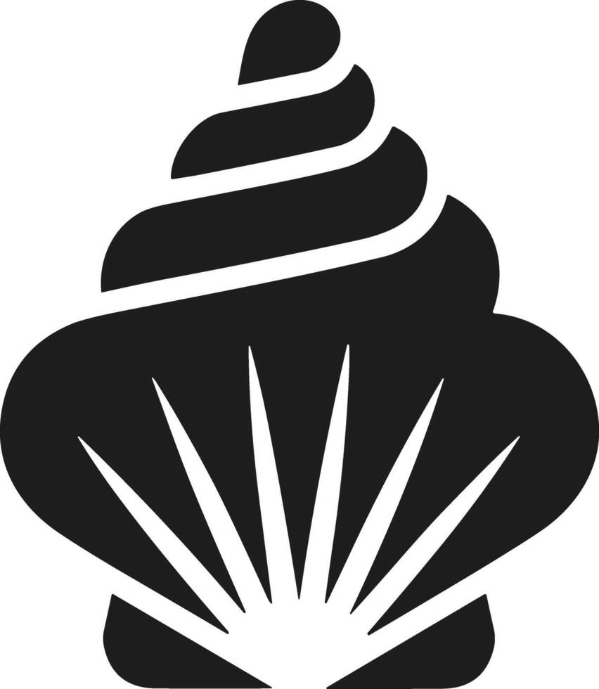 Swirl Seashell Silhouette for Beach, Nautical, and Nature Designs vector