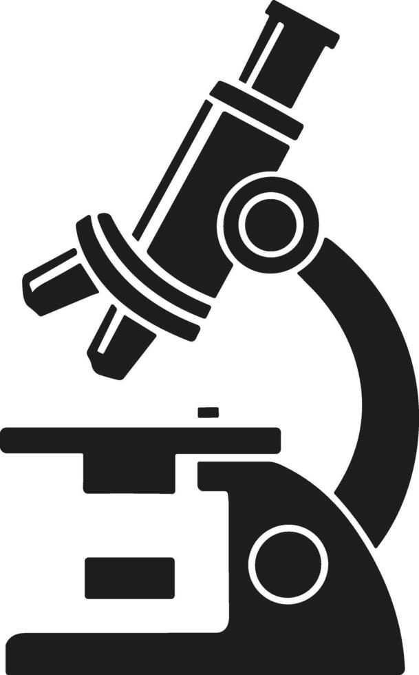 Microscope Silhouette - Science and Research Illustration vector