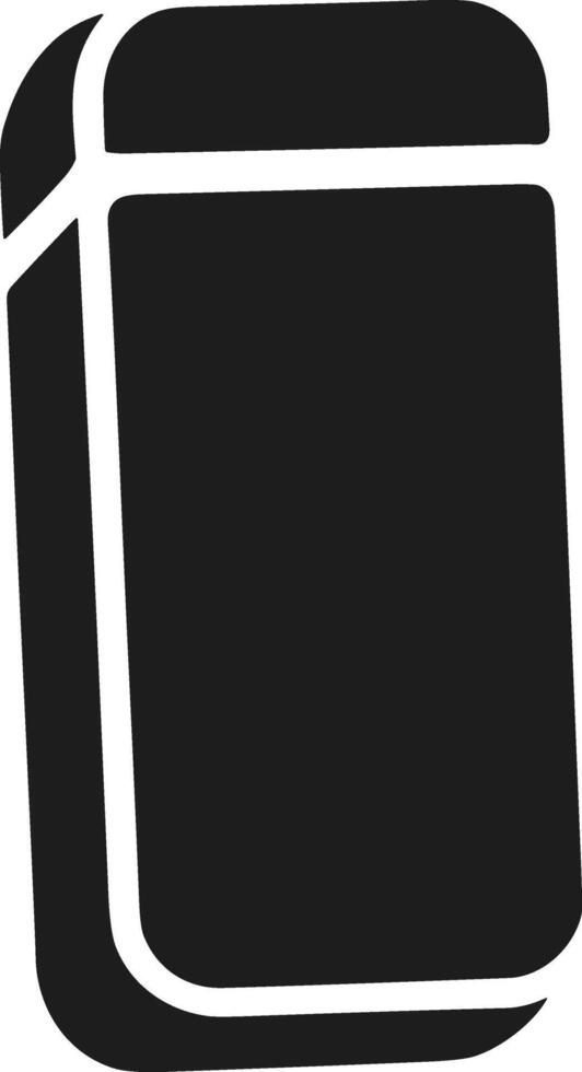 Eraser Silhouette - Minimal Stationery for School and Office Use vector