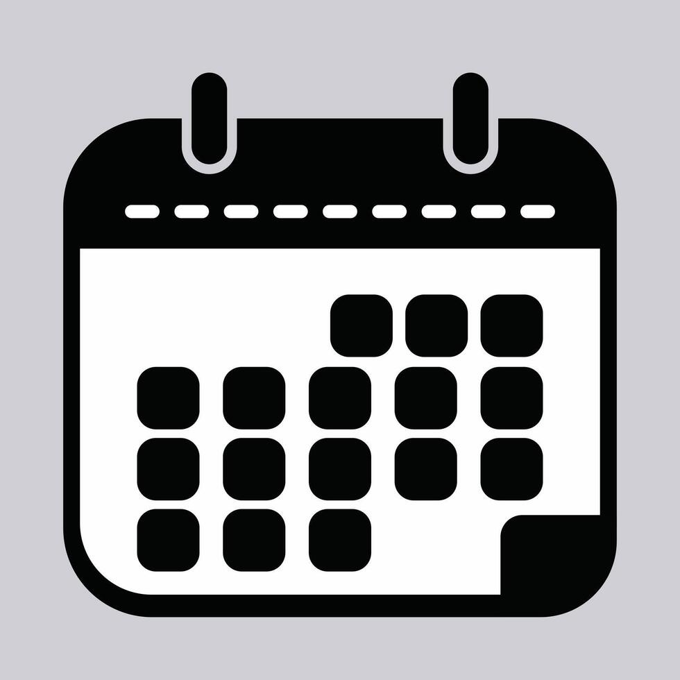 Office Calendar Icon Minimal Flat Design for Business and Planning UI vector