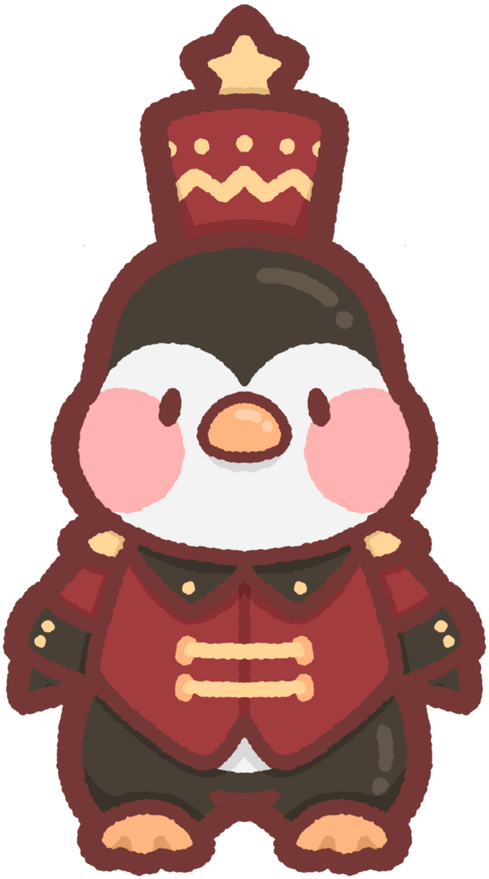 penguin wearing a nutcracker costume png