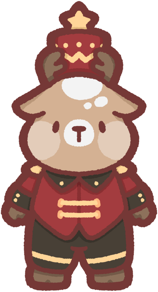 deer wearing a nutcracker costume png