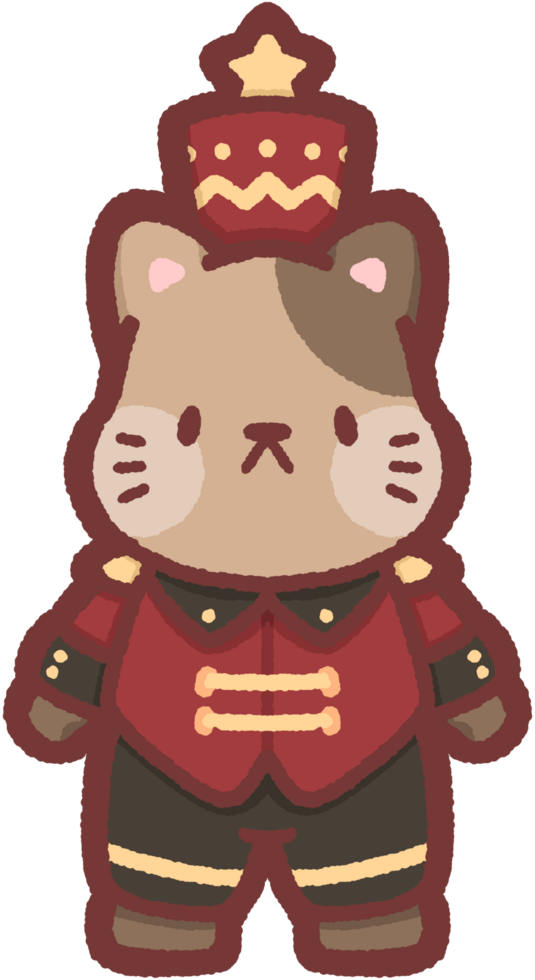 cat wearing a nutcracker costume png