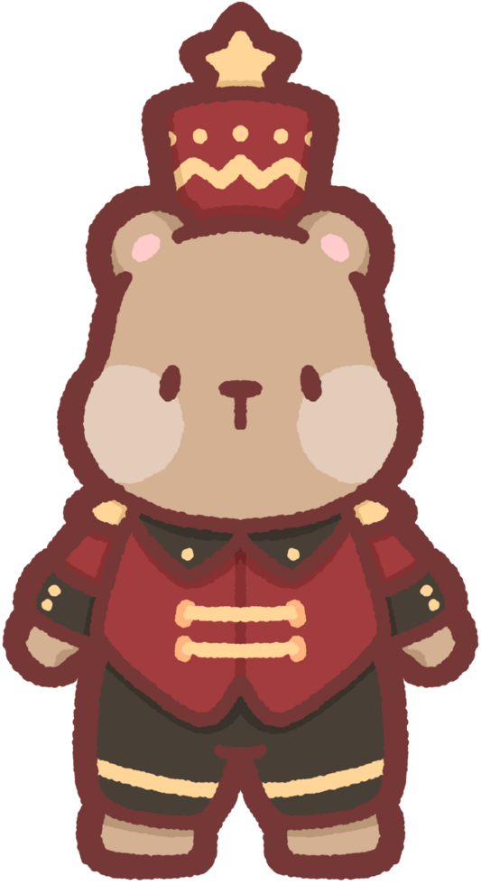 grizzly bear wearing a nutcracker costume png