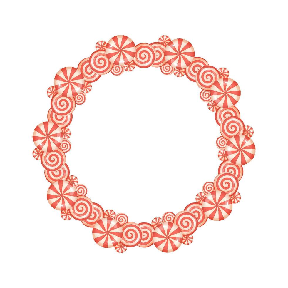 Candy wreath illustration design vector