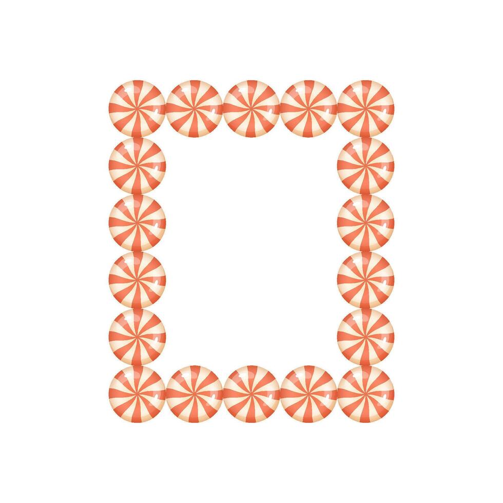 Candy frame design for decorations vector