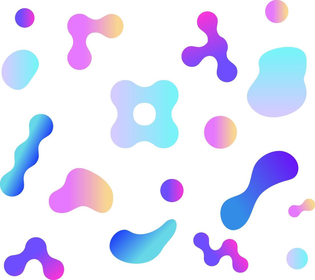 Colorful organic futuristic splash Geometric bubble shape point metaball dot vector